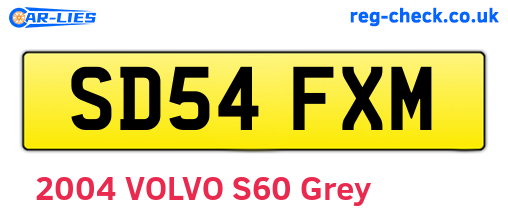 SD54FXM are the vehicle registration plates.