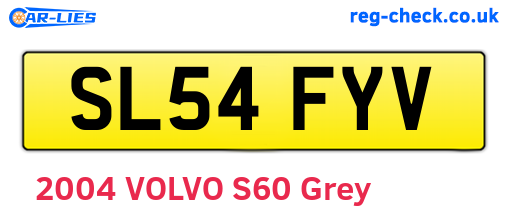 SL54FYV are the vehicle registration plates.