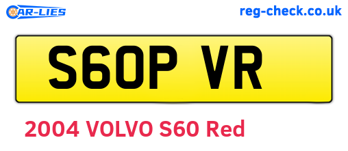 S60PVR are the vehicle registration plates.