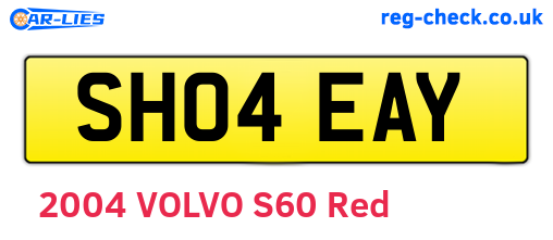 SH04EAY are the vehicle registration plates.