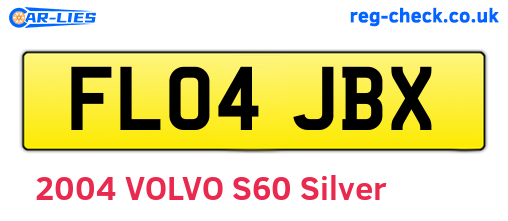 FL04JBX are the vehicle registration plates.