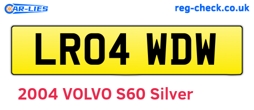 LR04WDW are the vehicle registration plates.