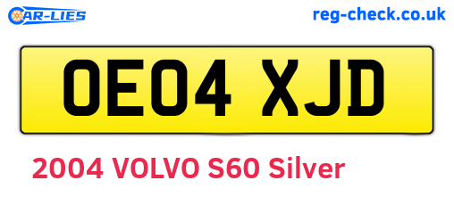 OE04XJD are the vehicle registration plates.