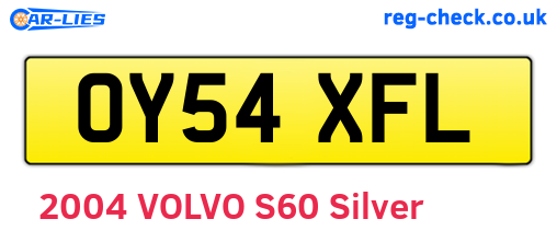 OY54XFL are the vehicle registration plates.
