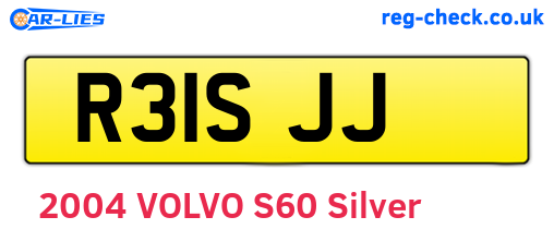 R31SJJ are the vehicle registration plates.