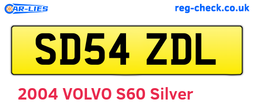 SD54ZDL are the vehicle registration plates.