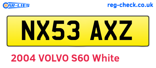 NX53AXZ are the vehicle registration plates.