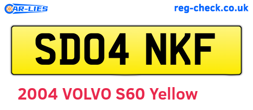 SD04NKF are the vehicle registration plates.