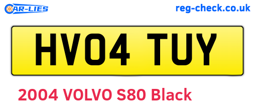 HV04TUY are the vehicle registration plates.