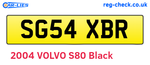 SG54XBR are the vehicle registration plates.
