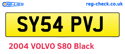 SY54PVJ are the vehicle registration plates.