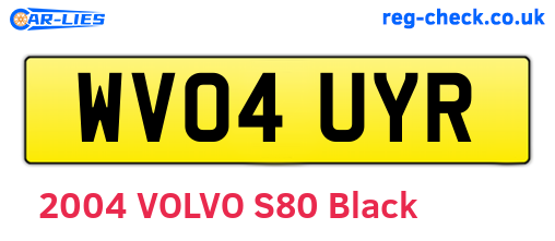 WV04UYR are the vehicle registration plates.