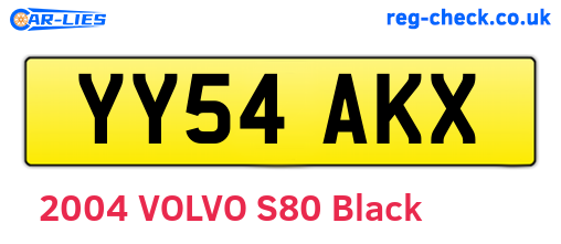 YY54AKX are the vehicle registration plates.