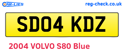SD04KDZ are the vehicle registration plates.