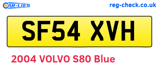 SF54XVH are the vehicle registration plates.