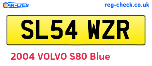 SL54WZR are the vehicle registration plates.