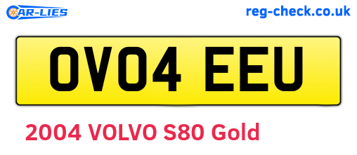OV04EEU are the vehicle registration plates.