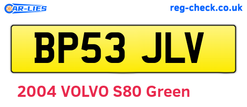 BP53JLV are the vehicle registration plates.