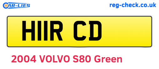 H11RCD are the vehicle registration plates.