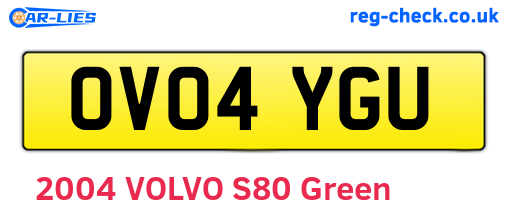 OV04YGU are the vehicle registration plates.