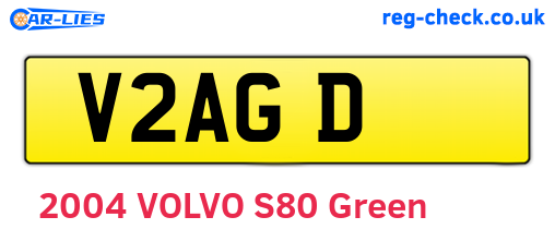 V2AGD are the vehicle registration plates.