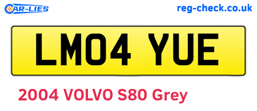 LM04YUE are the vehicle registration plates.