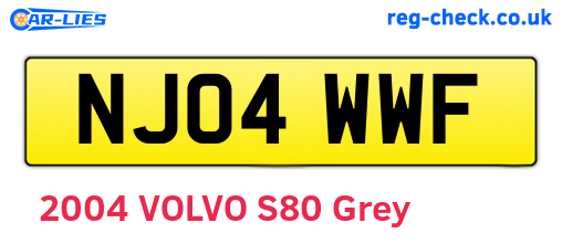 NJ04WWF are the vehicle registration plates.