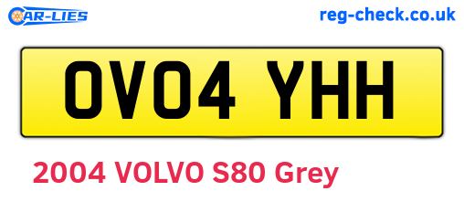 OV04YHH are the vehicle registration plates.