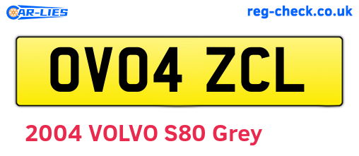 OV04ZCL are the vehicle registration plates.