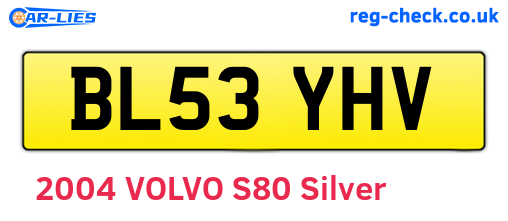 BL53YHV are the vehicle registration plates.