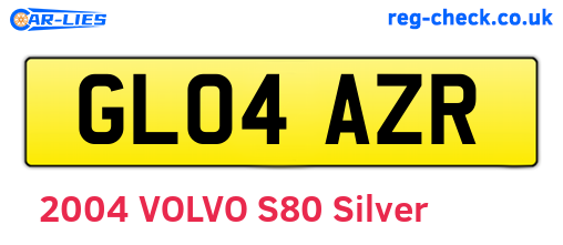 GL04AZR are the vehicle registration plates.