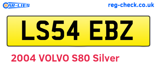 LS54EBZ are the vehicle registration plates.