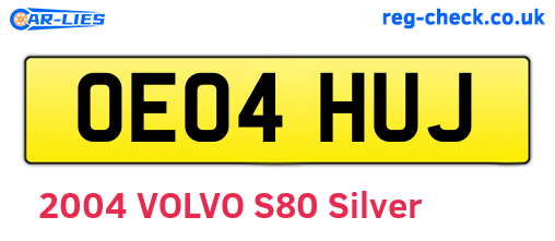 OE04HUJ are the vehicle registration plates.