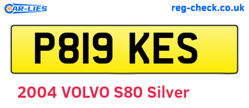 P819KES are the vehicle registration plates.