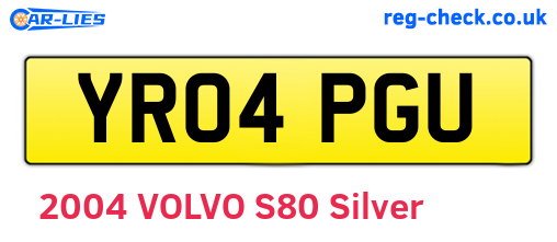 YR04PGU are the vehicle registration plates.