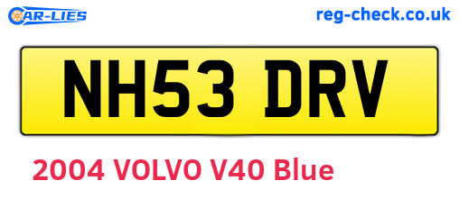 NH53DRV are the vehicle registration plates.