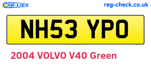 NH53YPO are the vehicle registration plates.
