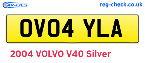 OV04YLA are the vehicle registration plates.