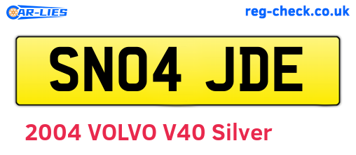 SN04JDE are the vehicle registration plates.