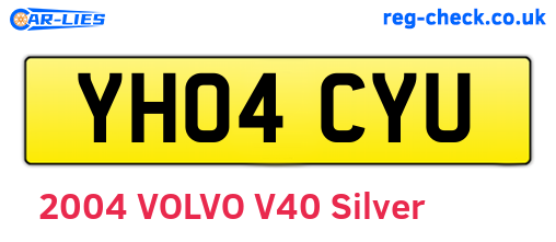 YH04CYU are the vehicle registration plates.