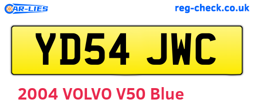 YD54JWC are the vehicle registration plates.