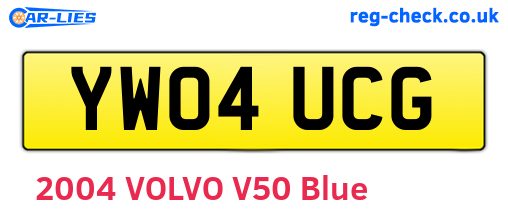 YW04UCG are the vehicle registration plates.