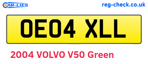OE04XLL are the vehicle registration plates.