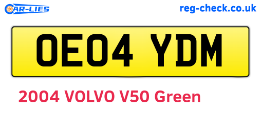 OE04YDM are the vehicle registration plates.