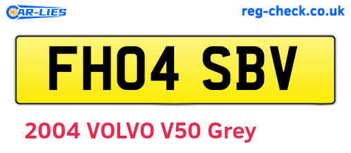 FH04SBV are the vehicle registration plates.