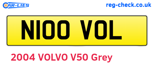 N100VOL are the vehicle registration plates.