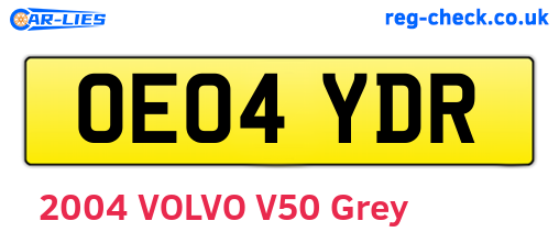 OE04YDR are the vehicle registration plates.
