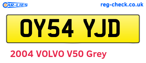 OY54YJD are the vehicle registration plates.