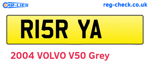 R15RYA are the vehicle registration plates.