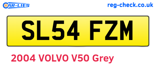 SL54FZM are the vehicle registration plates.